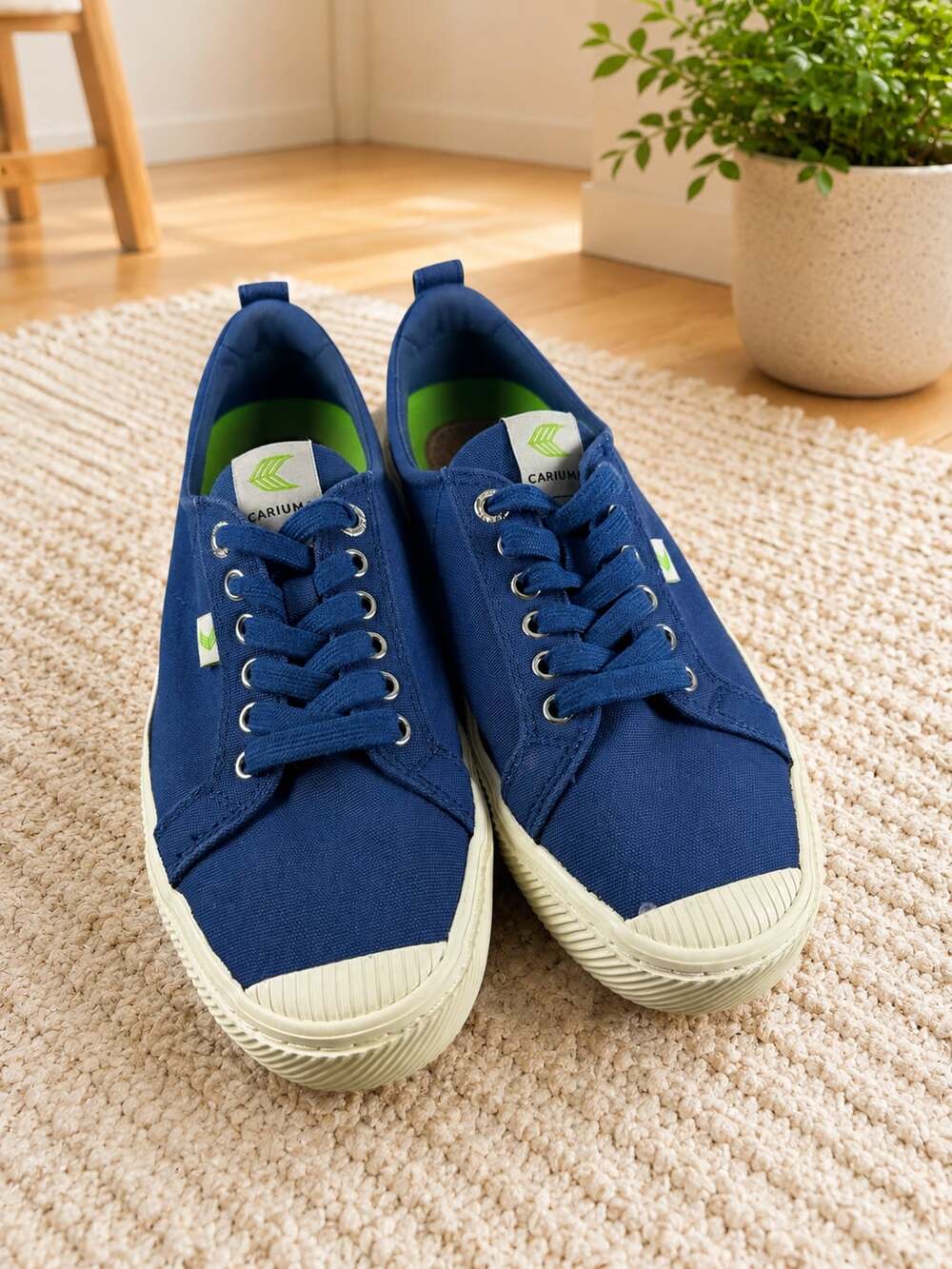Cariuma OCA Low Canvas Sneakers Shadow Blue Lace Up Casual Shoes Men 9.5